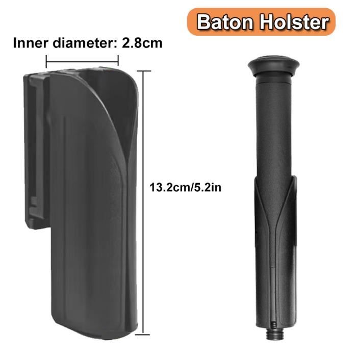 Holster Tactique Rotatif 360° Noir SQLJYU - Porte Lampe Torche Pour Diamètre 22 à 32 Mm