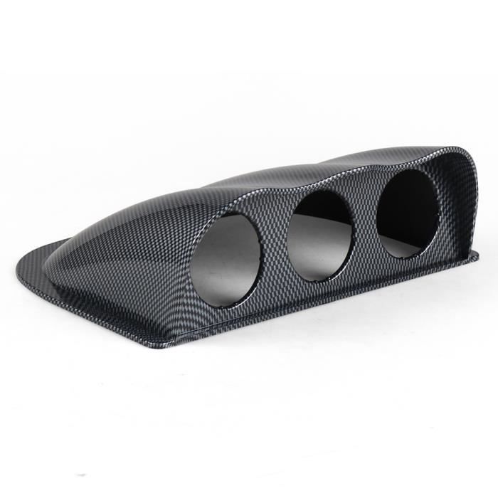 Support Universel Noir Pour Jauges 52mm – Montage Triple Sur Colonne, Compatible LHD
