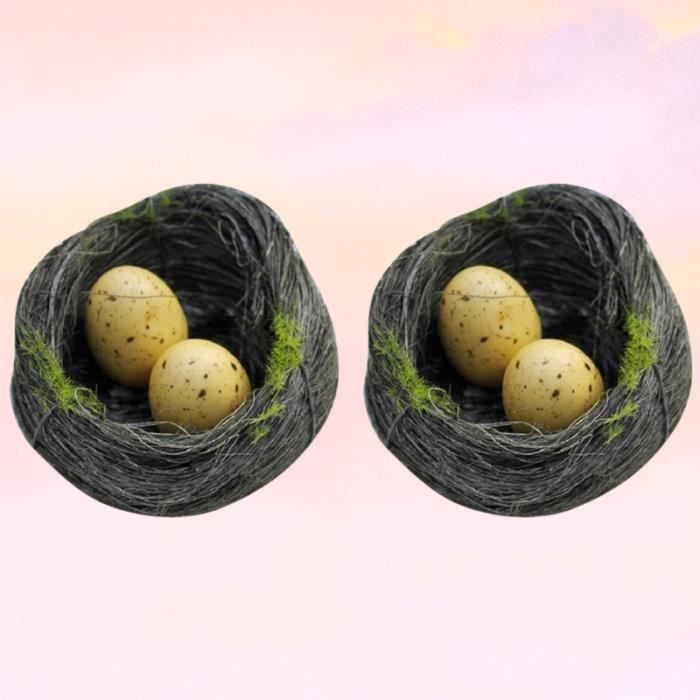 2 pièces décors nid d'oiseau artificiel maison décor modèle pour la ...