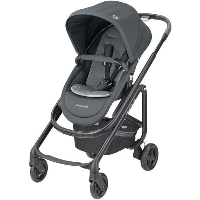 BEBE CONFORT Poussette 2 en 1 Lara 2, Pack Poussette + Cosi, 4 roues,  Essential Black - Cdiscount Puériculture & Eveil bébé