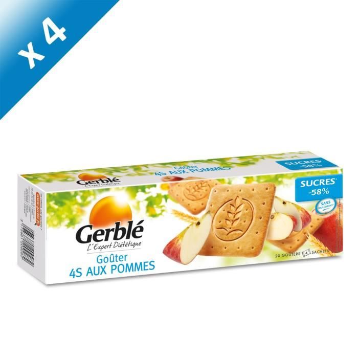 Lot De 4 Gerble Biscuits Gouter 4s Aux Pommes 372 G Cdiscount Au Quotidien