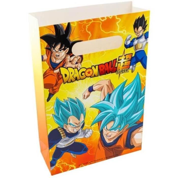 2 Lots de 4 Sachets Dragon Ball Super pour cadeaux ou bonbons pour fête anniversaire REF/12811