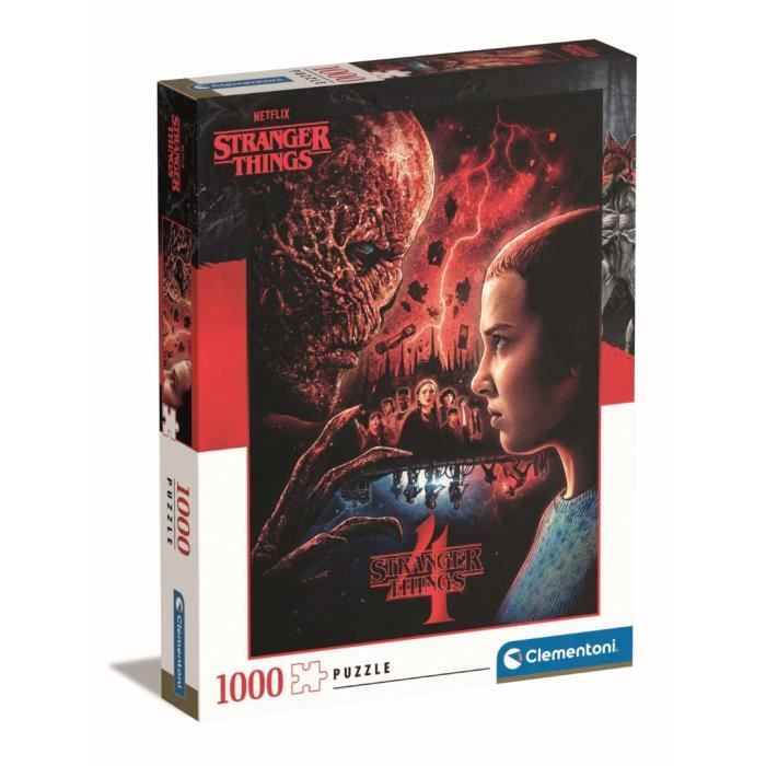 Puzzle - Clementoni - Strangers things - 1000 pièces - 59,2 x 84,3 cm - 39763 - multicolore