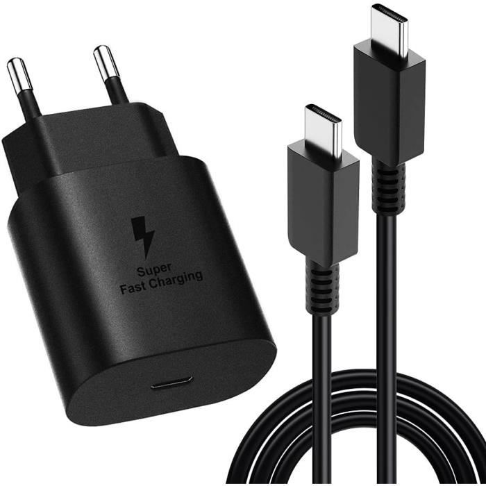 Chargeur pour Samsung Galaxy S23 A22 S22 S21 S20, 25W Chargeur