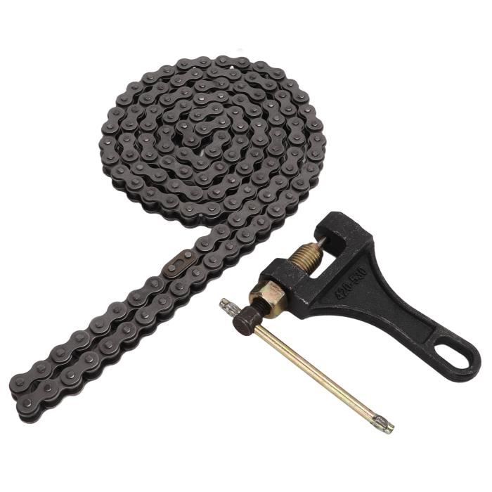 Chaîne Moto Or 420 - 48 Maillons, Résistante & Haute Performance Pour Pit Bike, Quad, Dirt Bike 50-125cc
