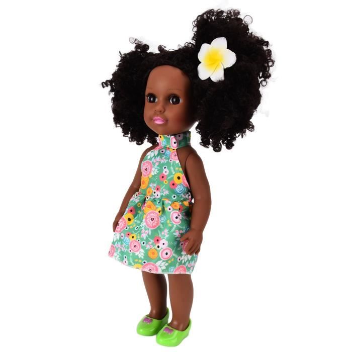 Dioche Poupee Bebe Fille Noire Noir Bebe Fille Poupee 14 Pouces Afro Americain Lavable Realiste Silicone Jouer Poupees Cdiscount Jeux Jouets