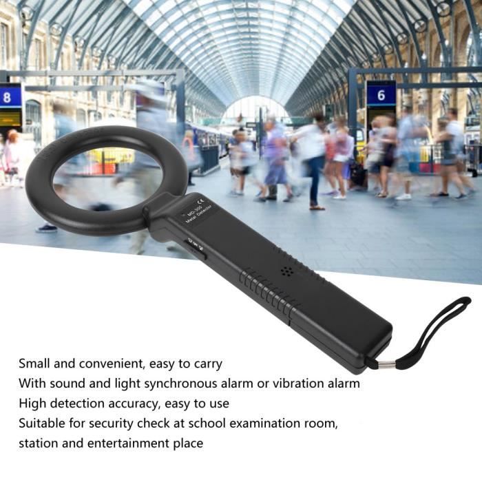 Détecteur De Métaux Portable Manuel - Avec Alarme Sonore Et LED, Pour Sécurité Ou Chasse Au Trésor
