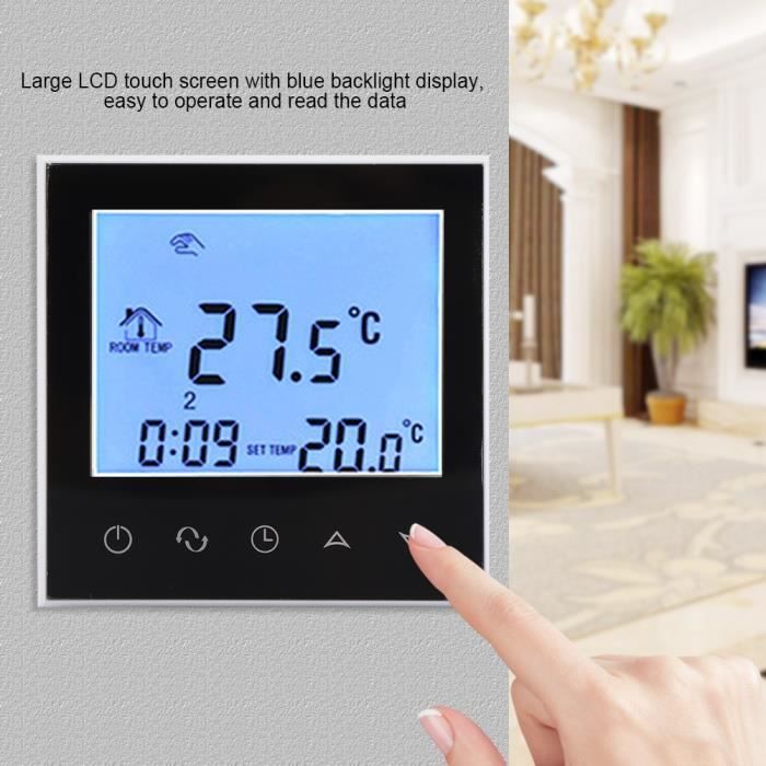 Thermostat Programmable Sans Fil Avec Prise EU 230V - Contrôle Température Pour Serre, Aquarium, Cave - Affichage Numérique
