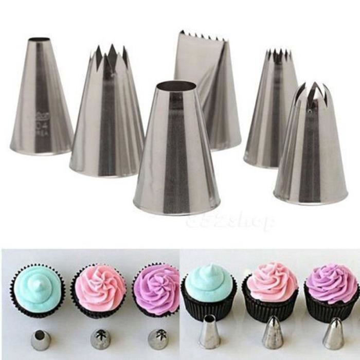 Kit De 8 Buses De Pâtisserie Inox – Formes Variées (1M, 2D, 6B, Etc.), Pour Décorer Gâteaux, Cupcakes, Biscuits Comme Un Pro