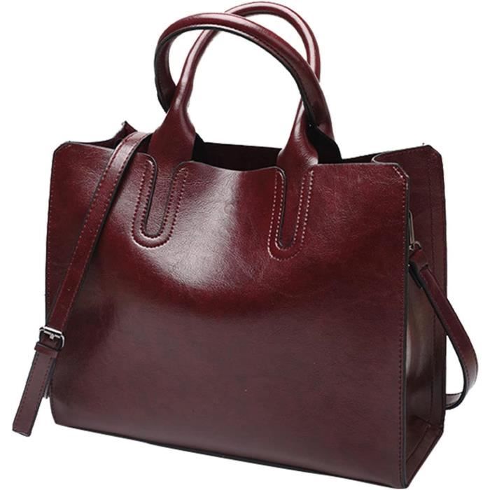 Sac à main femme grand volume avec fermeture éclair rapide