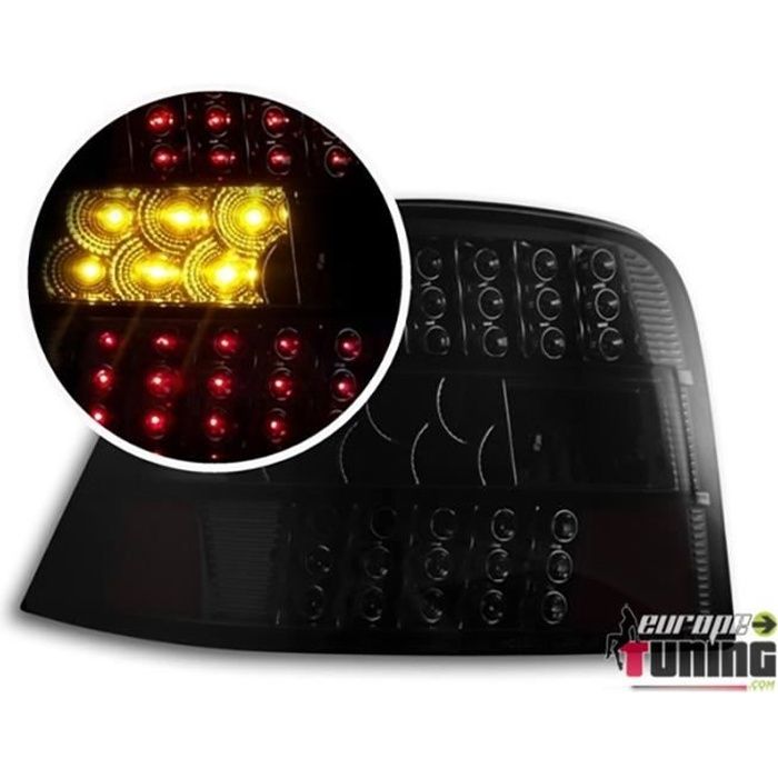 FEUX ARRIERES NOIRS AVEC CLIGNOTANT LED POUR VOLKSWAGEN VW GOLF 4 BERLINE (00554)