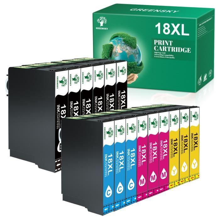 Lot De 18 Cartouches D'encre Compatibles HP 363 - Noir/Cyan/Magenta/Jaune/Clairs - Go Inks