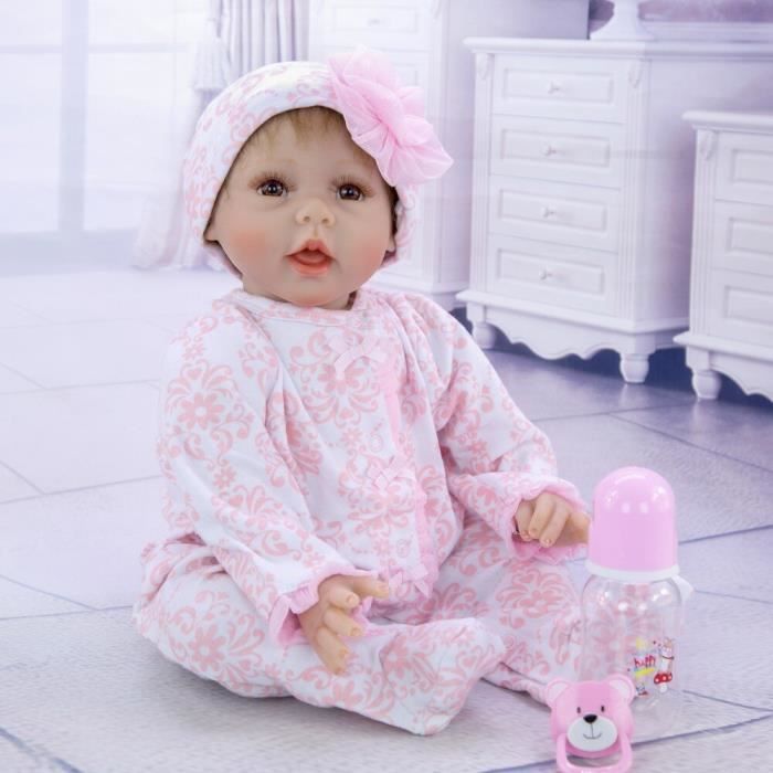 Bebe Reborn 55cm Silicone Souple Reborn Bebe Poupees Realiste Fille Reborn Bambin Bonecas Pour Enfant Cadeau Cdiscount Jeux Jouets