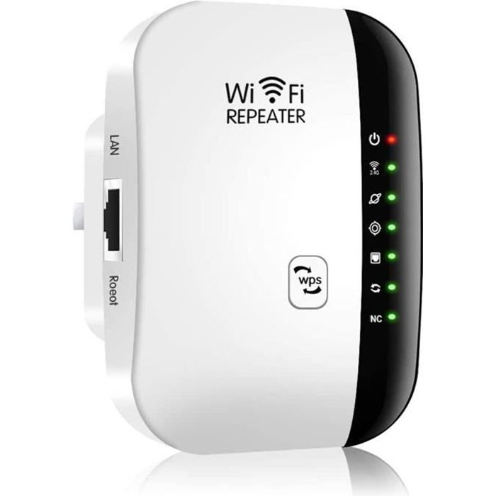 Répéteur WiFi, Booster d'Internet 300Mbps, 2.4GHz sans Fil, Amplificateur  de Signal du Réseau, AP/