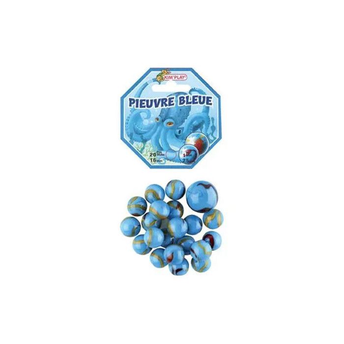 Sachet De 20 Billes En Verre 1.6 Cm + 1 Callot Requin 2.5 Cm - Jeu De Récréation Fabriqué En France - 7