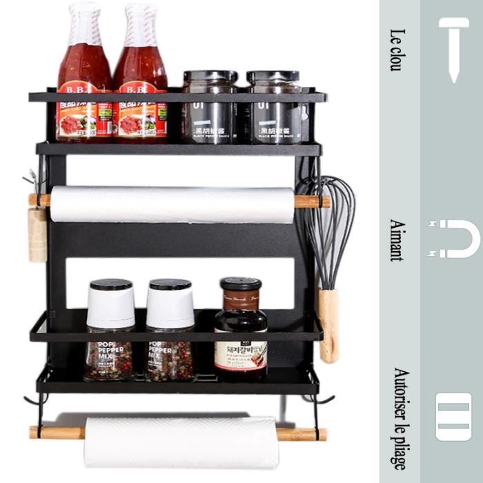 Etagere Cuisine,Étagère Réfrigérateur Magnétique Rangement Cuisine