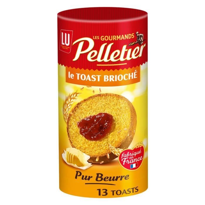 LOT DE 4 - LU - Pelletier Toast Brioché - Biscottes - paquet de 13 toasts - 150 g
