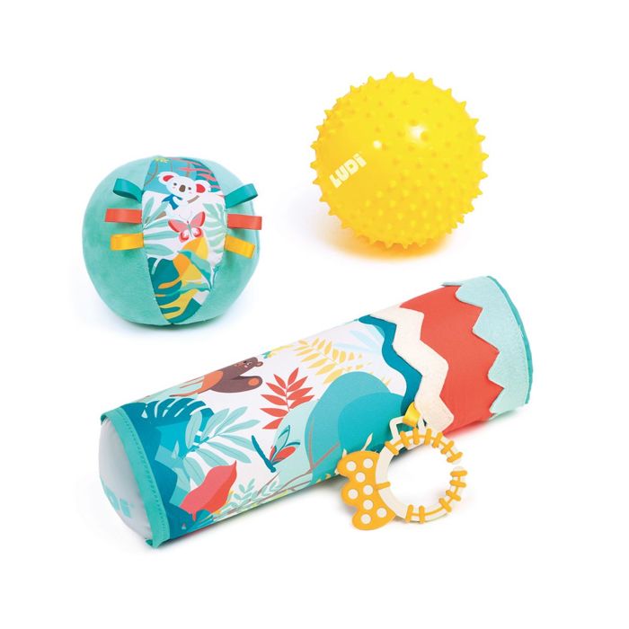 Jeu d éveil Ludi Coffret Tube et balle Multicolore