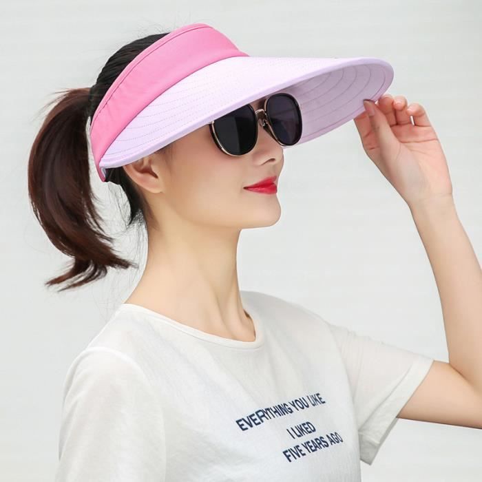 Leisial Femme Casquettes Visières Anti-soleil Respirant Pliable Casquette de Baseball Été Anti UV Loisirs Tourisme Chapeau de Soleil 
