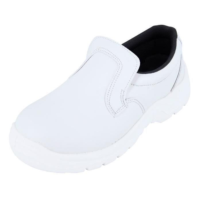 S1 Travail Chaussures Blanc Laboratoire Chaussures Sabots Acier Bouchons Chaussures pour femmes