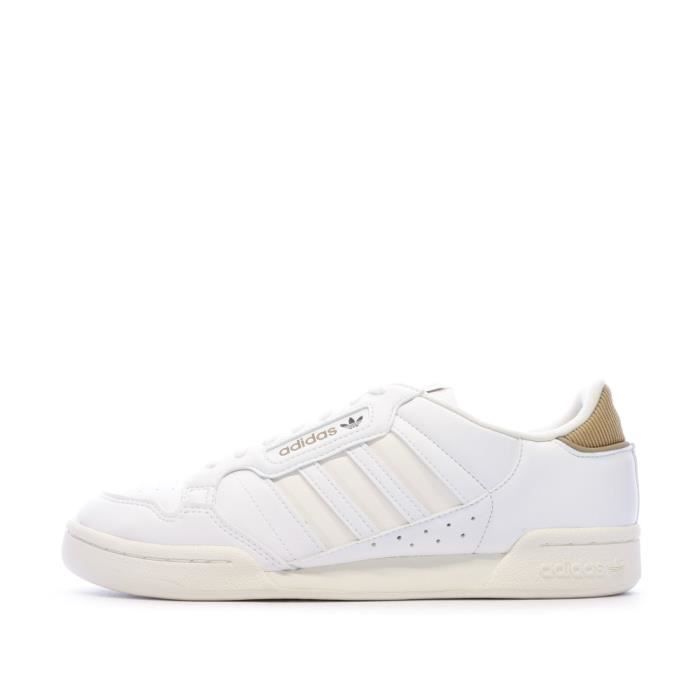 Baskets Blanches Homme Adidas Continental 80 Stripes Blanc Cdiscount Chaussures