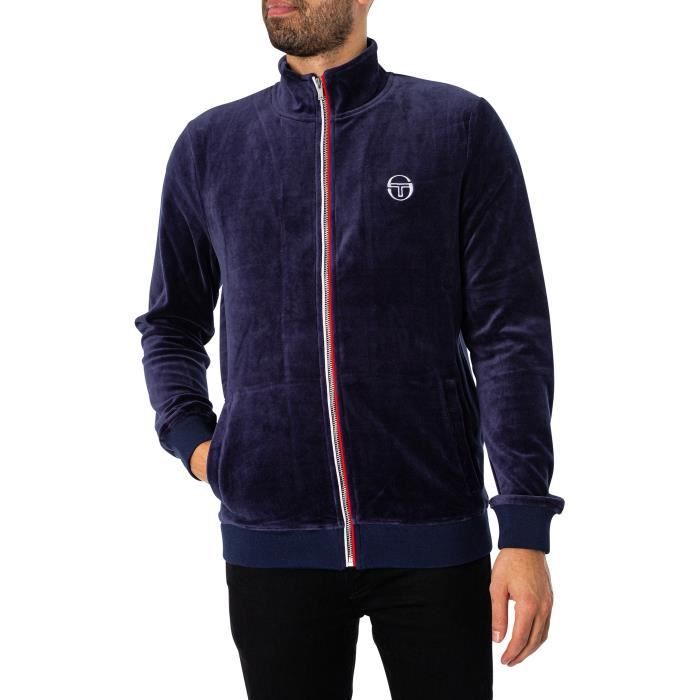 Veste De Survêtement En Velours Eddie - Sergio Tacchini - Homme - Bleu