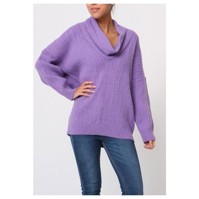 Pull Femme col roulé Violet femme M Violet #QWE4231 - Vêtements