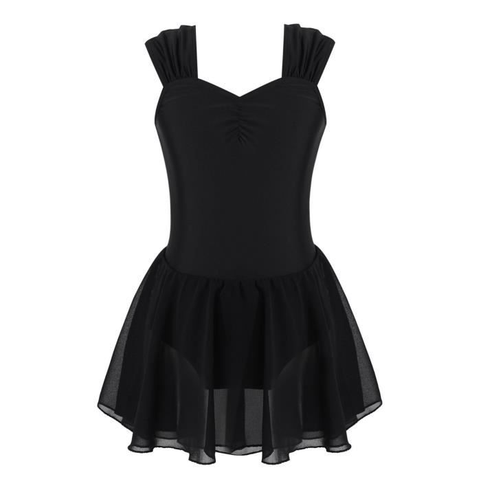 Justaucorps élastique Sport Enfant Justaucorps Danse Fille HUAANIUE - Sans Manches - Polyester/Élasthanne - Taille 3-14 Ans - Pour Gymnastique Costume Danse Enfant
