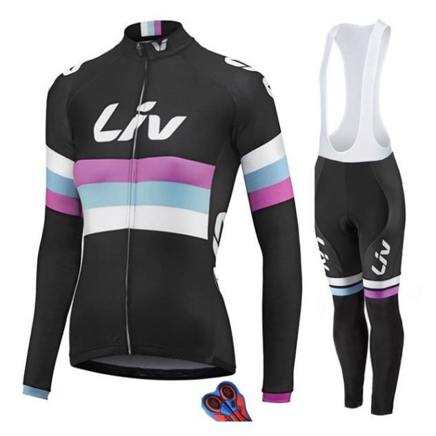 Ensemble Cyclisme Homme - Maillot Manches Longues + Pantalon Rembourré (tailles S à 5XL)