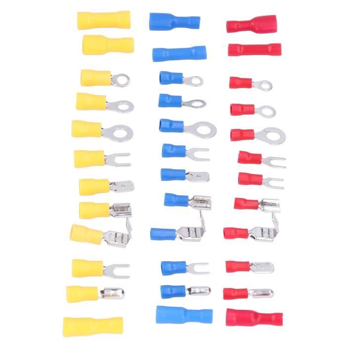 Kit 250PCS Connecteurs De Fils Électriques Rantecks - Bornes à Sertir Isolées Pour Voiture, Moto Et Bateaux