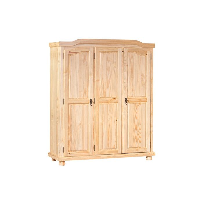 Armoire 3 Portes en Bois Cardaillac 150cm Naturel Armoire 3 Portes en Bois Cardaillac 150cm Naturel