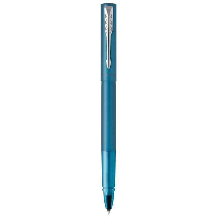 Parker VECTOR XL Stylo plume, laque turquoise métallisée sur laiton, plume moyenne, encre bleue, blister