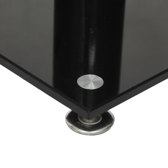 2x Supports Haut-parleur En Verre Trempé VidaXL - Colonnes Argentées Pour Enceintes