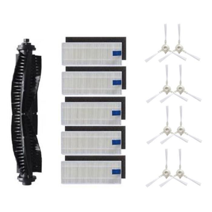 Donkivvy Kit Filtre + Brosse Latérale + Rouleau Principal Pour Tefal Explorer 60 / Rowenta ZR740003 ZR740005 – Accessoires Compatibles Aspirateur Robot
