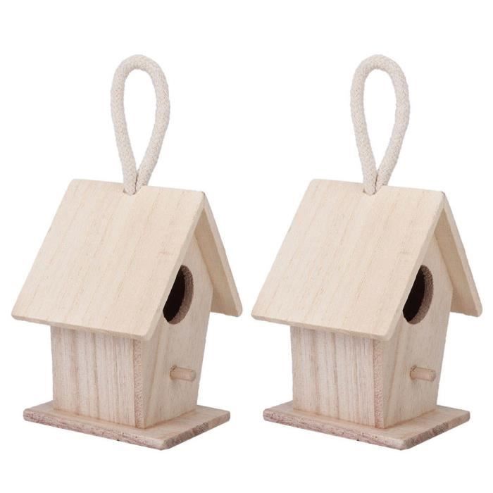 Comparer les prix de Nichoir étanche à l'humidité en bois platane de haute qualité - Maison d'oiseau en bois - Décoration de jardin