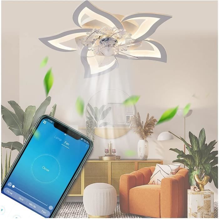 RGB Ventilateur Plafond avec Lumiere, 50cm Ventilateur de Plafond RGB Ventilateur Plafond avec Lumiere, 50cm Ventilateur de Plafond