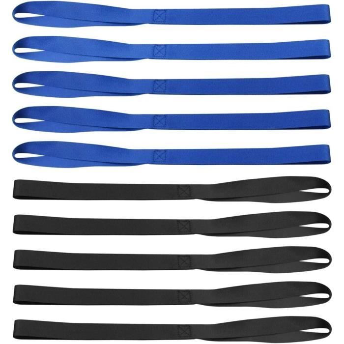 Lot De 4 Sangles D'arrimage Avec Anneaux - Pour Moto, Vélo, Voiture, Transport Bagages (polyester, 2,5x29,5 Cm)