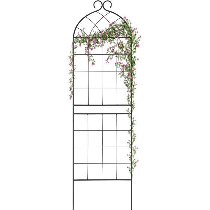 SCENDOR Traliccio Da Giardino 180x50 Cm In Ferro – Supporto Per Piante Rampicanti, Rosa, Viti E Cetrio, Colore Rosa