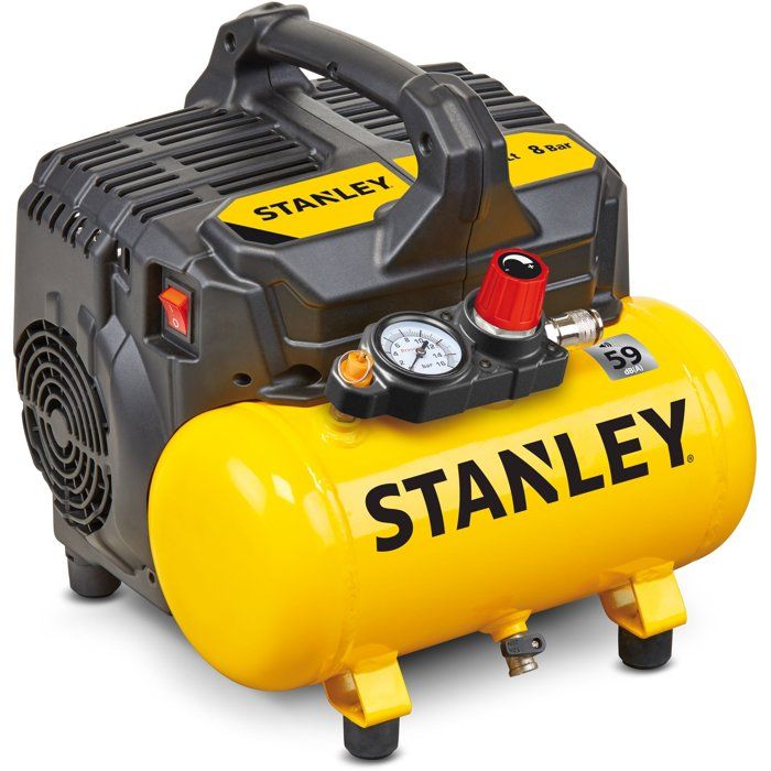 Compresseur - Horizontal - Stanley - Silencieux - 6 L