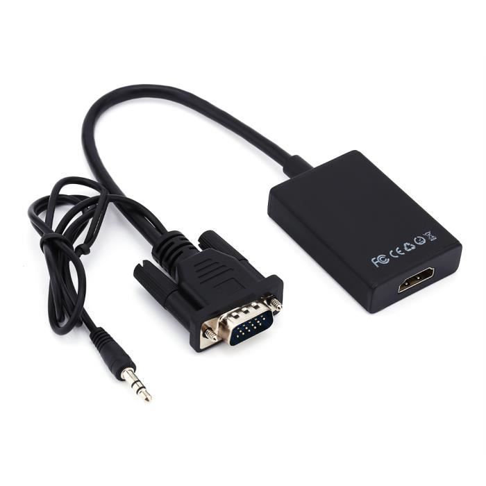 Tbest cordon adaptateur HDMI Convertisseur d'adaptateur de câble audio ...