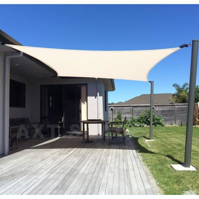 Voile D'ombrage 4x5m - Filet Protection Solaire Pour Pergola, Jardin, Balcon Ou Piscine, Respirant Et Résistant Aux UV