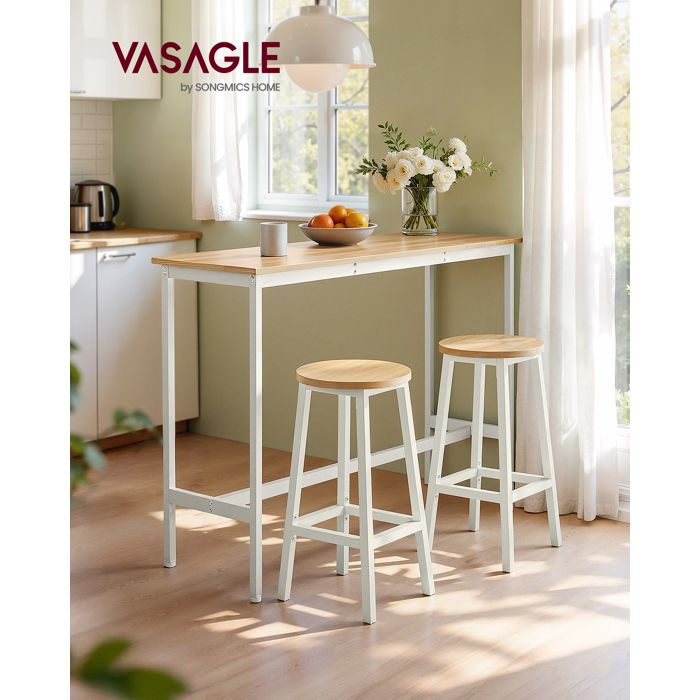 Tabouret de Bar Design Lana V2 similicuir Marron Blanc