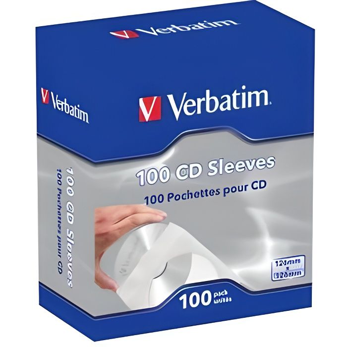 Verbatim pack de 100 pochettes CDDVD - vue 2