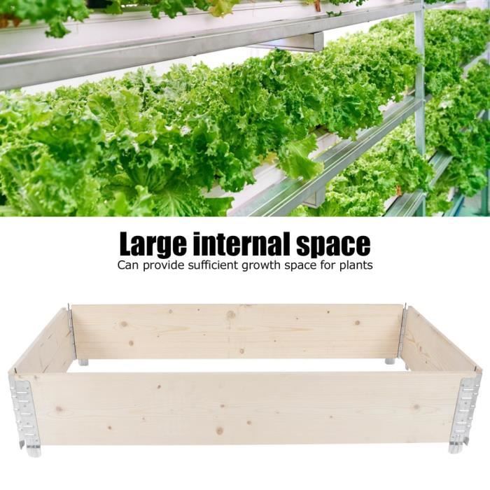 Carré potager en bois - (L 120x60x19cm ) Bon Matérie RUI - Cdiscount Jardin