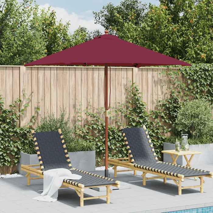 vidaXL Parasol Bois Sable 150x200 cm
