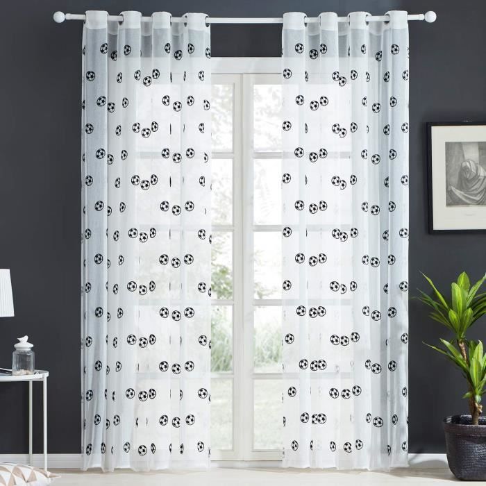 Broderie Football Voilage Enfant Rideaux Salon A Oeillets De Fenetre Pour Chambre Enfant Lot De 2 140x215cm Noir Cdiscount Maison Broderie Football Voilage Enfant Rideaux Salon A Oeillets De Fenetre Pour Chambre Enfant Lot De 2 140x215cm Noir Cdiscount Maison