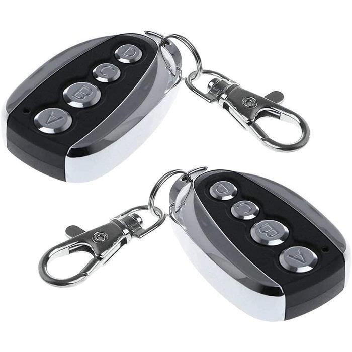 2Pcs Telecommande Portail Garage 433 Mhz, Universelle Porte De Sans Fil Duplicateur Porte De Garage A 4 Boutons 50m Longue Distance Clonage 97078060 2Pcs Telecommande Portail Garage 433 Mhz, Universelle Porte De Sans Fil Duplicateur Porte De Garage A 4 Boutons 50m Longue Distance Clonage 97078060