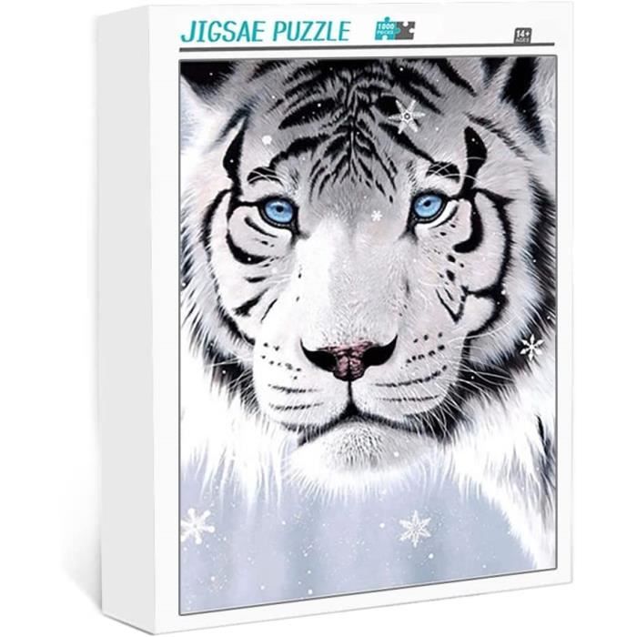 Cangroo Puzzle 1000 Pièces Adulte,Chat Et Tigre Puzzle Adulte,Puzzle Enfant,Puzzle  Impossible,Puzzle 1000 Pieces Tigre Blanc（75*50cm）