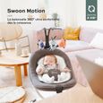 Babymoov Balancelle bébé électrique Swoon Motion, Assise à 360°, Zinc-1