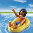 PLAYMOBIL - Vacancier et Bouée de Rafting - Personnages miniature - Summer Fun - Jaune, Marron et Noir-1